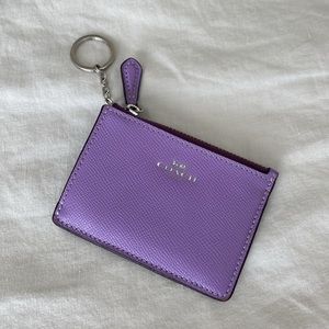 Coach small wallet/card holder with ID slip and chain